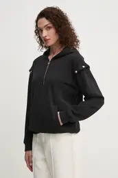 Pulover enski, rna barva, s kapuco, TA5049 FS000