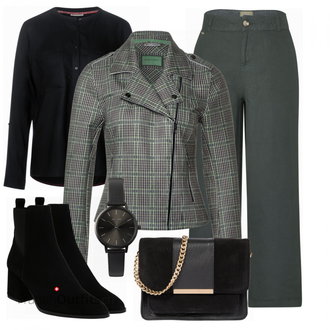 Outfit mit Schwarz Stiefel VERO MODA "Elegantes Business Outfit"