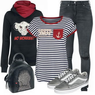 Outfit mit Blau Rucksack Game of Thrones "Einzigartiger Look"