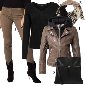 tenues avec Noir/Marron/Beige/Blanc Foulard/Écharpe/Bandana About You "tenues parfaite"