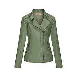 IQYU üBergangsmantel Damen Damen Reißverschluss Mantel Jacke Leder Kurz Outwear Biker Soft Herbst Winter Mantel Jacke Kapuzenpullover-Wolljacke Langarm Blazer Fleecemantel FüR Frauen