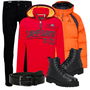 Orange Winterjacken kombinieren image