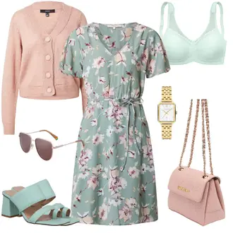 Blusenkleid Outfits "Blumiger Businesslook"