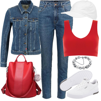 Outfit met rood Beugelloze bh/T-shirt bh/Sport bh/Zachte beha/Vormgevende top|jurk/Жанчыны Корсеты Спорт Бра Chantelle "Opvallende zomerlook"