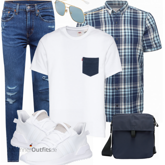 Outfit mit Weiß Sneaker Adidas Originals "Alltagsoutfit"