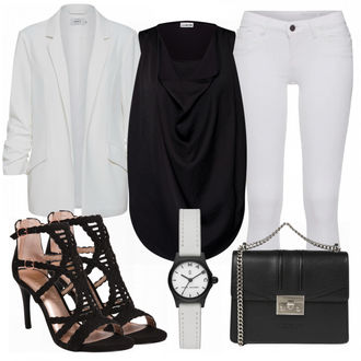 Outfit mit Schwarz High Heel/Sandalette Bullboxer "Noisy May"