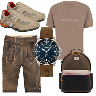 Snake Outfit mit Beige/Braun/Khaki Vintage Sneaker/Walkingschuh/Schmaler Sneaker/Schuh Ohne Schnürsenkel/Sneaker Low/Sommer Sneaker/Leder Sneaker Geox "Praktischer Look"