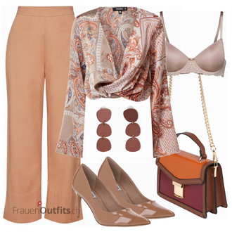 Outfit mit Beige Bh Calida "Stylischer Büro Look"