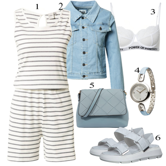 Outfit sa Siva Kratki Kombinezon Ichi "Ljetni outfiti"