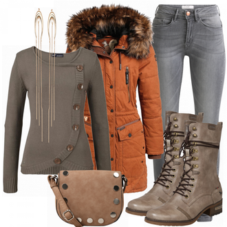 Outfit met bruin Khujo "Goede Dag"