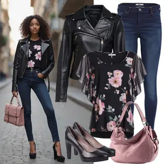 outfit mit Škrlatna/Roza/Rdeča Torba za čez ramo/Satchel torba/Mini torbica Vuch "Pomladanska obleka"