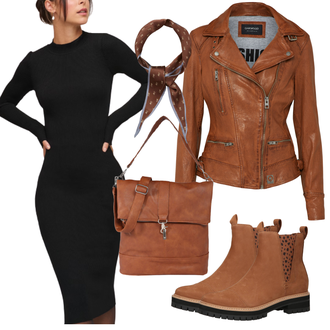 Outfit s Červená Šátek BeckSöndergaard "Zimní outfity"