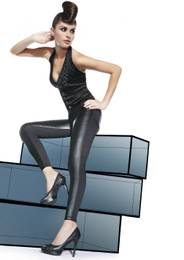 INGRID casual women's leggings with leather pockets