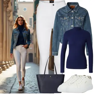 70. leta, Disko outfit mit Siva/Bela/Krem Termo Hlača/Jeggings/Pajkice z Visokim Pasom/Treggings/Pajkice z Razporkom/Skinny Hlače VERO MODA "Pomladna oprava"Look: Stil, Klasična, Kul, Disko, Stari denar, Zunaj, Brez šivov, Preproste, Športno