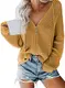 Dokotoo Damen Sweatshirt V-Auschnitt Langarmshirt Hoodie Strickpullover Sexy Schulterfrei Sweatshirt Langarmshirt Oberteil Loose Sweater Tops Gelb M
