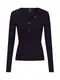 NEW LOOK Shirt T BUTTON GRANDAD LS schwarz
