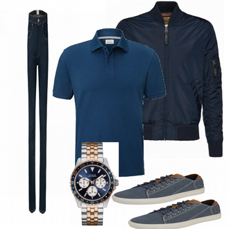 Outfit mit Weiß Sneaker Timberland "Tchibo Look"