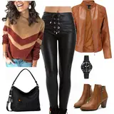 Lederjacken mit Kapuze Motorrad Outfits image