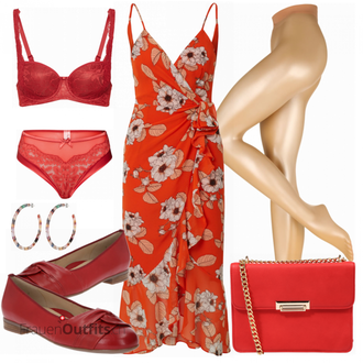 Outfit mit Rot Schuh Ara "Sommer Bekleidung"