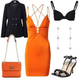 Minimizer Outfit mit Schwarz/Weiß/Braun Bademode Großer Cup Skiny "Sexy Abendlook"