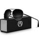 VVA Sonnenbrille Herren Pilotenbrille Polarisiert Pilotenbrille Polarisierte Sonnenbrille Herren Pilot Unisex UV400 Schutz durch V101(Schwarz/Schwarz)