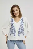 Košilové Blůzy s Výstřihem do V image