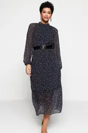 enska obleka Polka-dot detailed