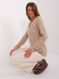 Sweater-D93110W90652B3VEN-dark beige