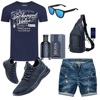 Sommer Outfits Party mit Schwarz FUJEAK "Freizeit Outfit"Look: Bar, Party
