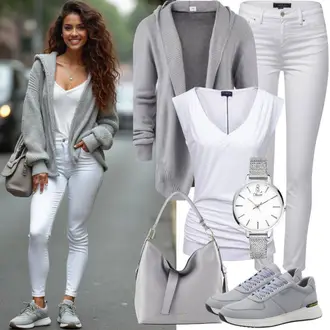 Outfit sa Siva/Svjetlosiva cipela s remenom/Mricinska cipela/Tenisica s čičkom/Ljetna tenisica/Dijabetička Cipela Karl Kani "Savršeno za slobodno vrijeme"
