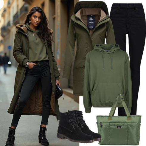 Schwarz Jeans Lederjacke/Herren Lederjacke Only kombinieren mit Schwarz Chelsea Boot/Gefütterte Stiefelette/Lederjacke Gabor