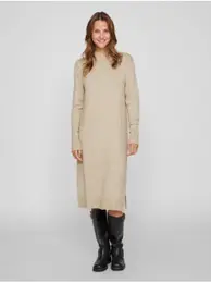 Beige women's sweater dress Viril - Women's