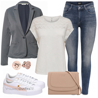 Outfit met wit/grijs Sneaker Puma "Perfect voor vrije tijd"