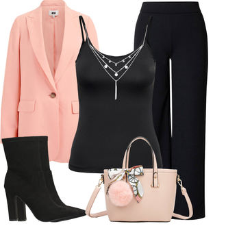 Extra groot Kort Outfit met roze Elegante Blazer/Leren Jas/Katoenen Blazer/Oversized Blazer/Leren Herenjas/Lederen jas/Boyfriend Blazer/Blazerjas/Korte Blazer WE Fashion "Herfstse vrijetijdskleding"Look: Elegant, Preppy, Werkkleding, Glamoureus, Extra groot, Business, Smart Casual, Klassiek, Edele