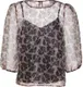 VILA Blusenshirt ''''VIVANNI'''' schwarz / braun / dunkelbraun