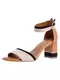 TAMARIS Sandale beige / schwarz / cognac