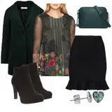 Schwarze Tamaris Lackstiefel Outfits image