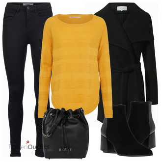 Outfit mit Schwarz Stiefel VERO MODA "Herbstlicher Look"