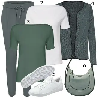 Outfit sa Zeleno/Tamnozelena Pletivo Veći Broj/Haljina Veći Broj/Parka velike veličine/Kratke hlače velike veličine Only "Tvoj otmjeni outfit"