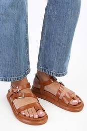 Women's Harvey Brown Multi-Strap Sandals