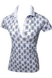 Polo shirt - yasmin a/o paisl white