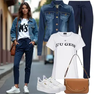 Outfit met wit/Crème/Donkergroen Sneaker met gaatjesmotief/Zomer sneaker/Skateschoen/Smalle sneaker/Lage Sneaker/Vintage Sneaker Lacoste "Toller Look"