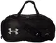 Under Armour Undeniable 4.0 Duffle SM, kompakte Sporttasche, wasserabweisende Umhängetasche Unisex, Black / Black / Silver , Einheitsgröße