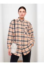 Lcw Plaid Oversize Women's Lumberjack Shirt