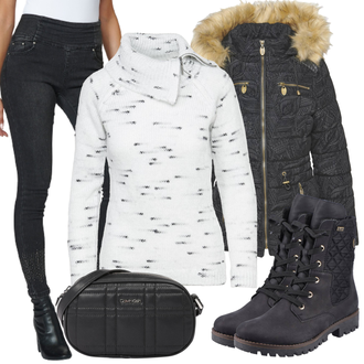 Outfit sa Crvena/Tamnocrvena Prošivena Jakna/Pernata Jakna/Donja Jakna/Skijaška jakna/Izuzetna jakna/Puferica Jakna/Snježna Jakna/Zimska Jakna/Jakna za snowboard koroshi "Zimski outfit za slobodno vrijeme"
