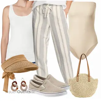 Outfit mit Hut HALLHUBER, HALLHUBER "Sommer Look für modische Frauen"