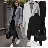 Šedé kábatové outfity image