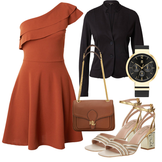 outfit mit Črna Obleka Blejzer s Perjem/Blazer za Prosti Čas/Blazer iz blaga/Blazer iz Tvida More & More "Poletni outfit"