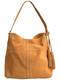 PIECES Schultertasche aus Wildleder cognac
