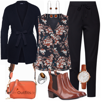 Outfit mit Braun Stiefel Paul Green "Paul Green Stiefelette"